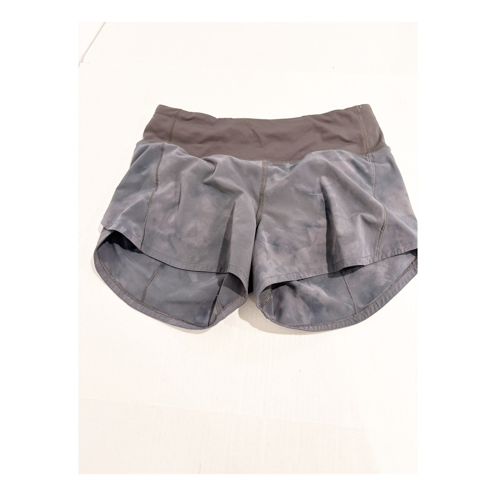 Lululemon Speed Up Low-Rise Lined Short 2.5 Diamond Dye Graphite Grey Size 4